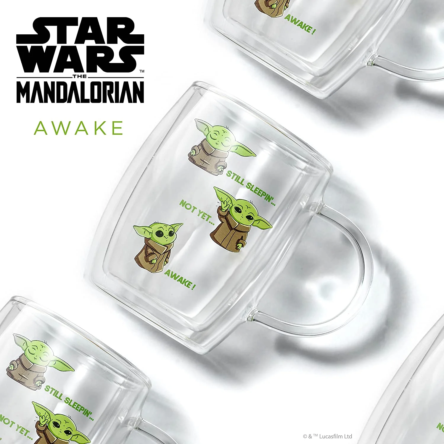 Star Wars The Child Awake Double Wall Coffee Mug, Set of 2