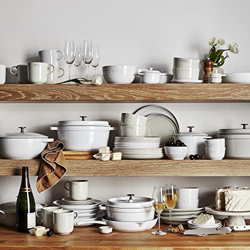 STAUB Cast Iron Dutch Oven 5.5-qt Round Cocotte, Made in France, Serves 5-6, Black Matte