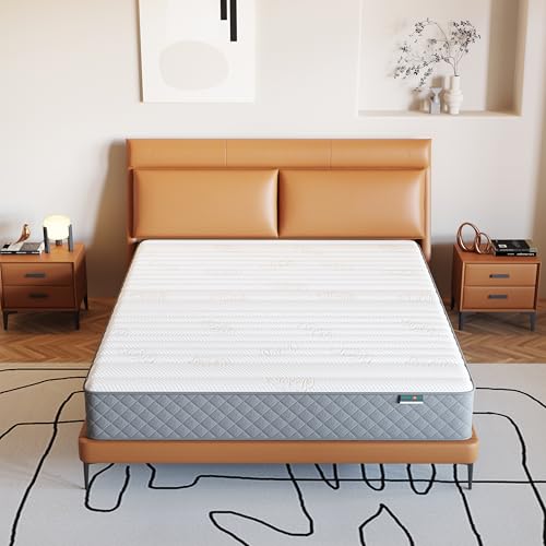 Full Mattress, 12 Inch Full Size Mattress with Cooling-Gel Memory Foam &Pocket Spring Hybrid, CertiPUR-US Certified, Medium Firm
