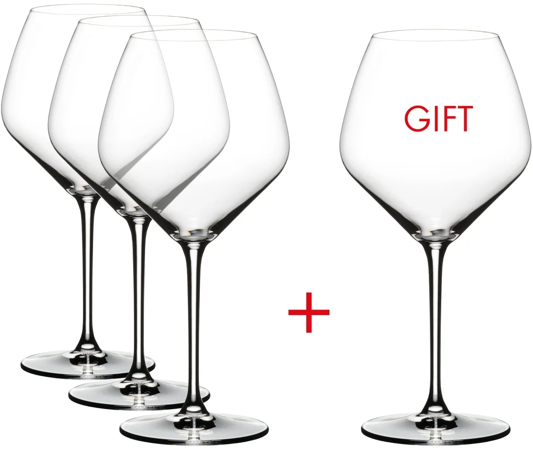 Riedel Extreme Pinot Noir Glasses Value Gift Pack (Buy 3 Get 4)