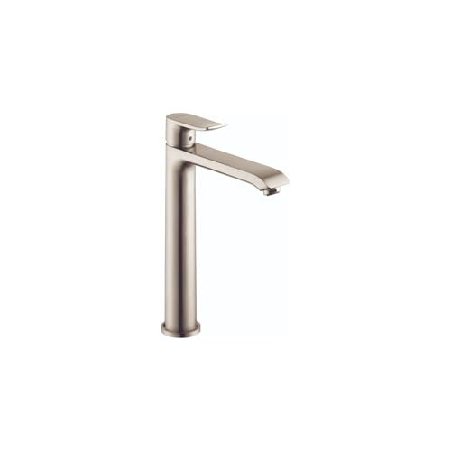 hansgrohe Metris Modern Timeless Easy Clean 1 1-Hole Bathroom Sink Faucet in Brushed Nickel, 31183821