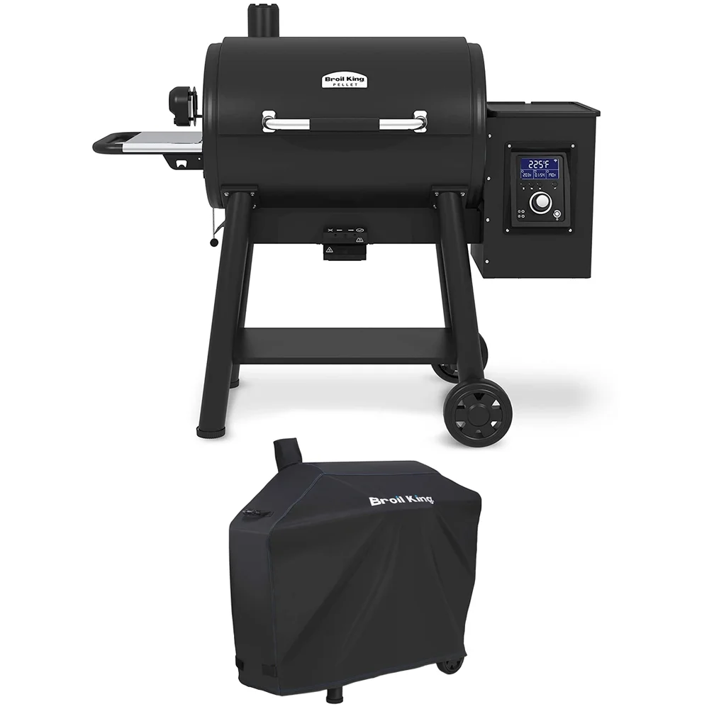 Broil King 496051 Regal Pellet 500 Grill, Black Bundle with Broil King 68488 Premium Grill Cover