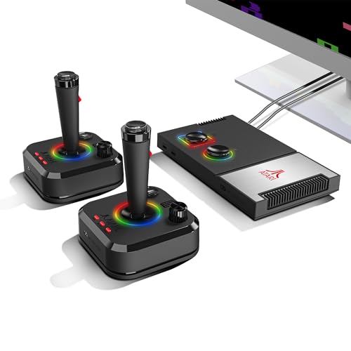 My Arcade Atari Game Station Pro: Video Game Console with 200+ Games, Wireless Joysticks, RGB LED Lights, Atari 2600/5200/7800 and More (Renewed)