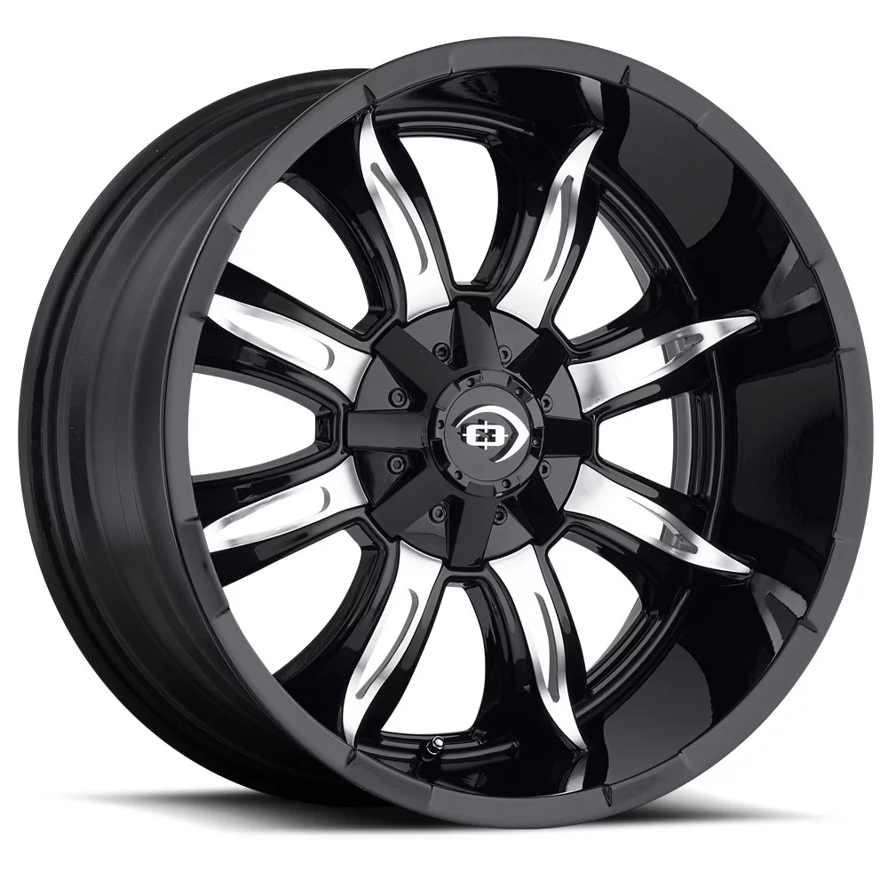 17x9 Vision Off-Road 423 Manic Black Machined Wheel 5x4.5/5x5 (-12mm)