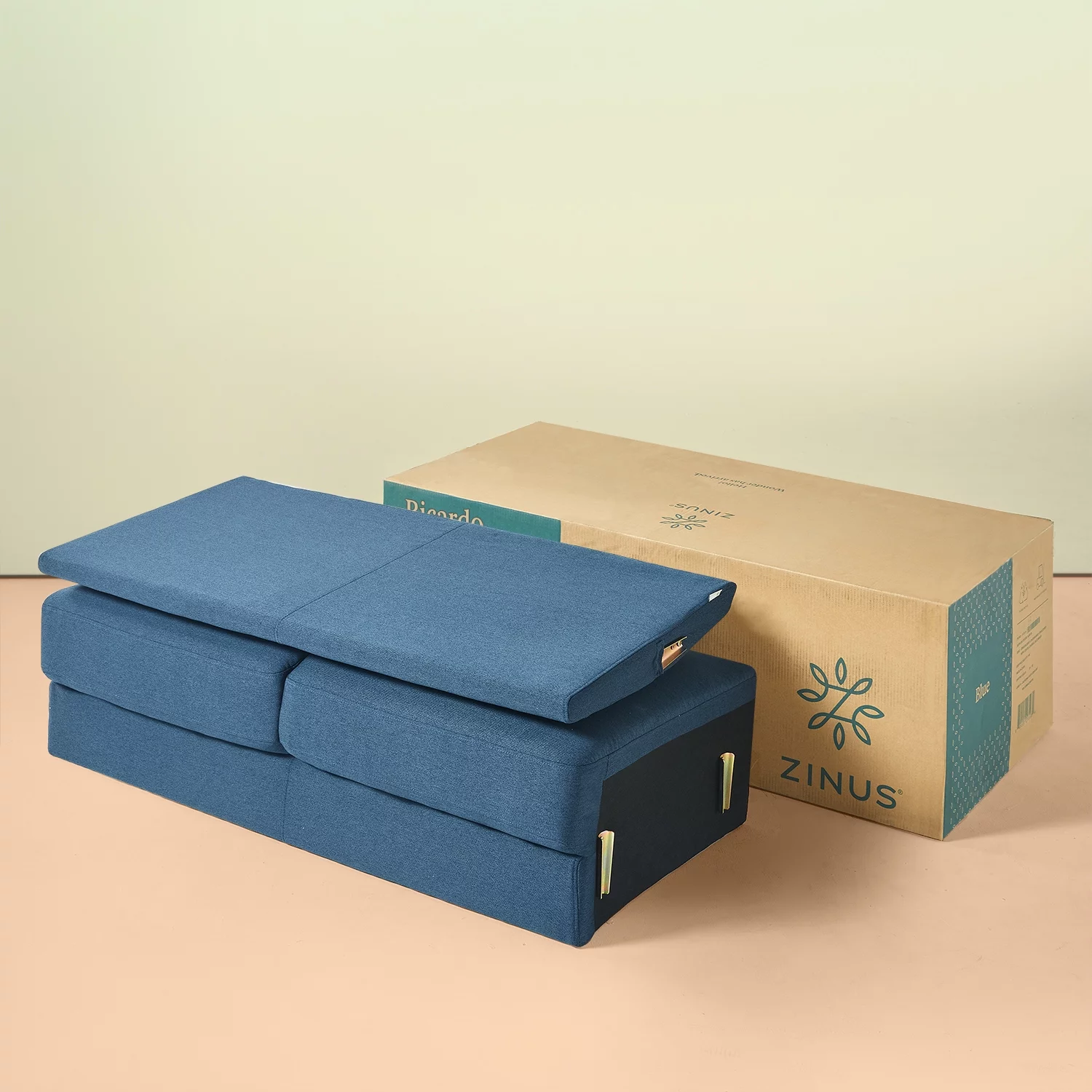 Zinus Ricardo 2-Seater Loveseat, Lyon Blue