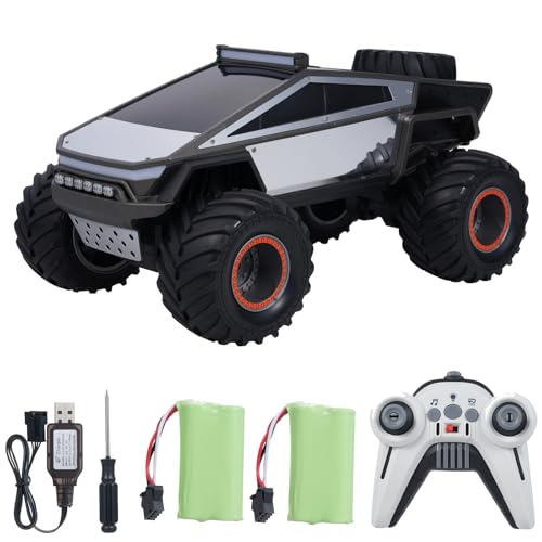 Remote Control Pickup Truck Style Toy car,1:12 Scale with Alloy Shell Lights and Sounds, 2.4GHz All Terrain Toy Car with Rechargeable Battery，for Boy Kids Adults Monster Truck Toys