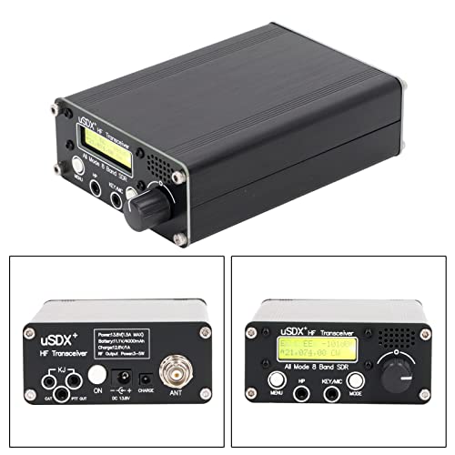 8 Band Radio Transceiver LCD SDR Full Mode HF SSB QRP Transceiver Shortwave QRP SSB CW with BNC Antenna Connector Support USB LSB CW AM FM (no power)