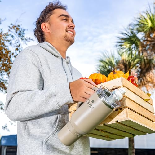 Cirkul 40oz. Carbon Stainless Steel Tumbler with Handle, All-Day StrawSip™, Double-Wall Insulated