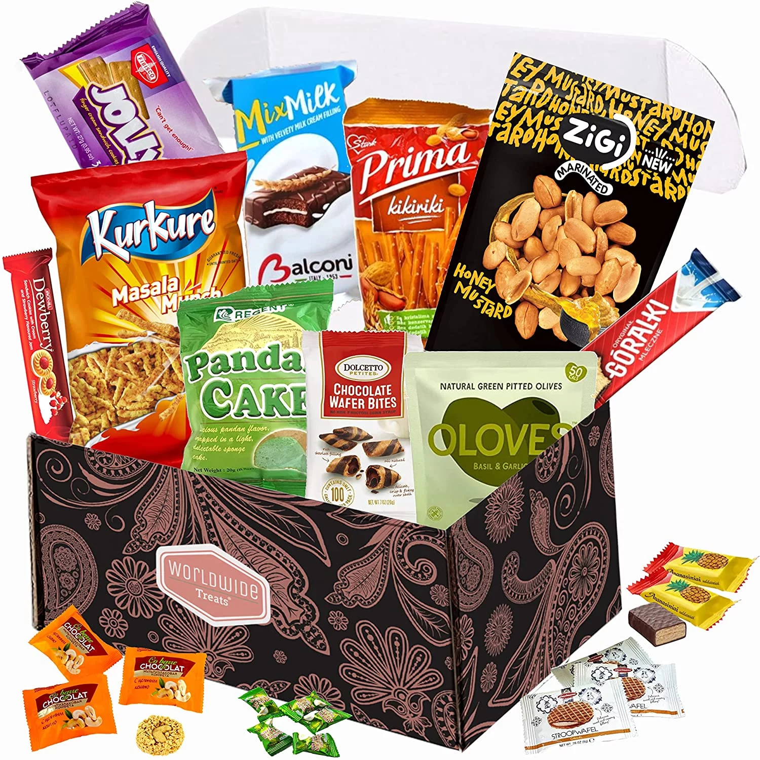 Worldwide Snacks Mix Care Package - Cookies Gift Box Assortment for Birthdays or Holidays