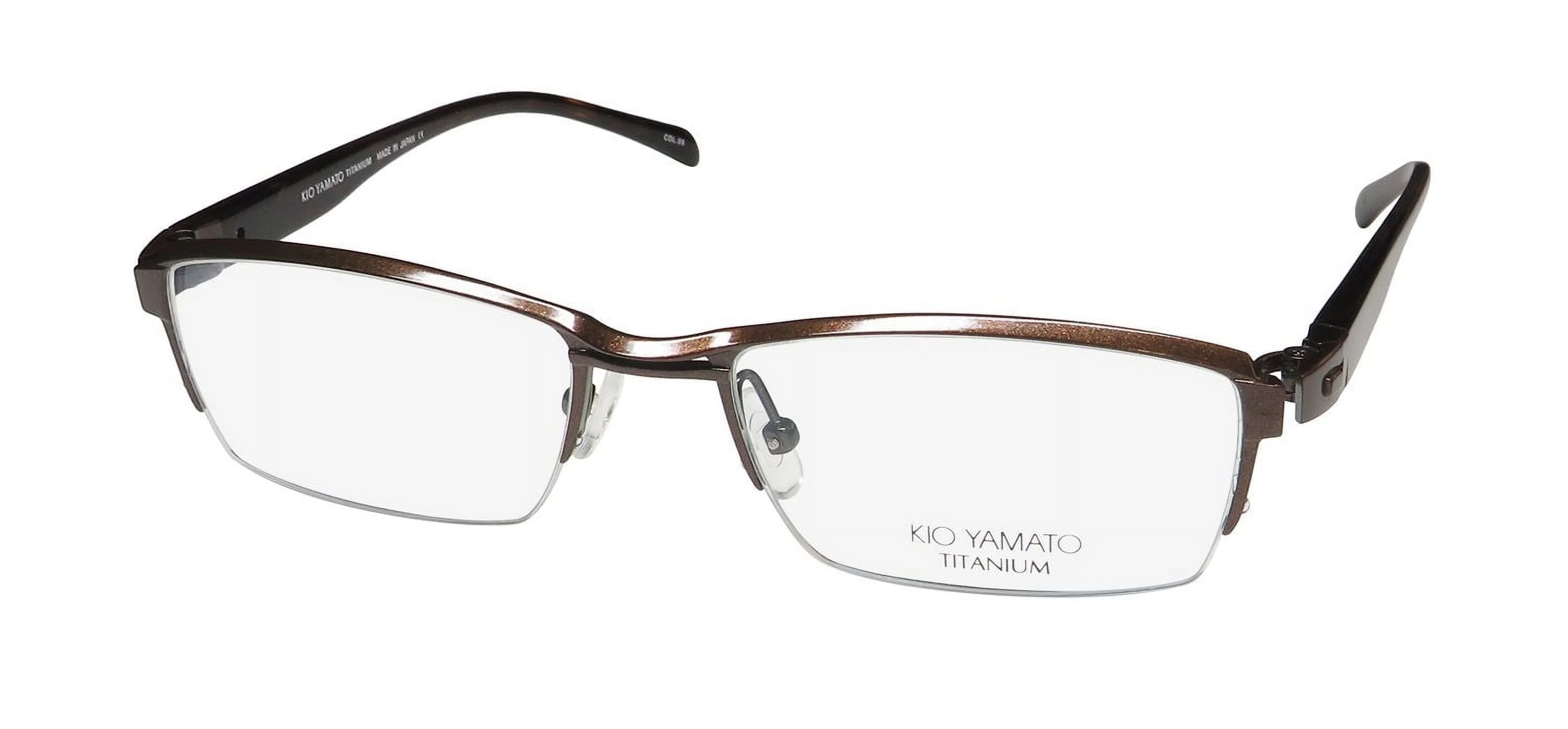 KIO YAMATO KT-324 TITANIUM HALF-RIMLESS CONTEMPORARY RARE EYEGLASS FRAME/GLASSES