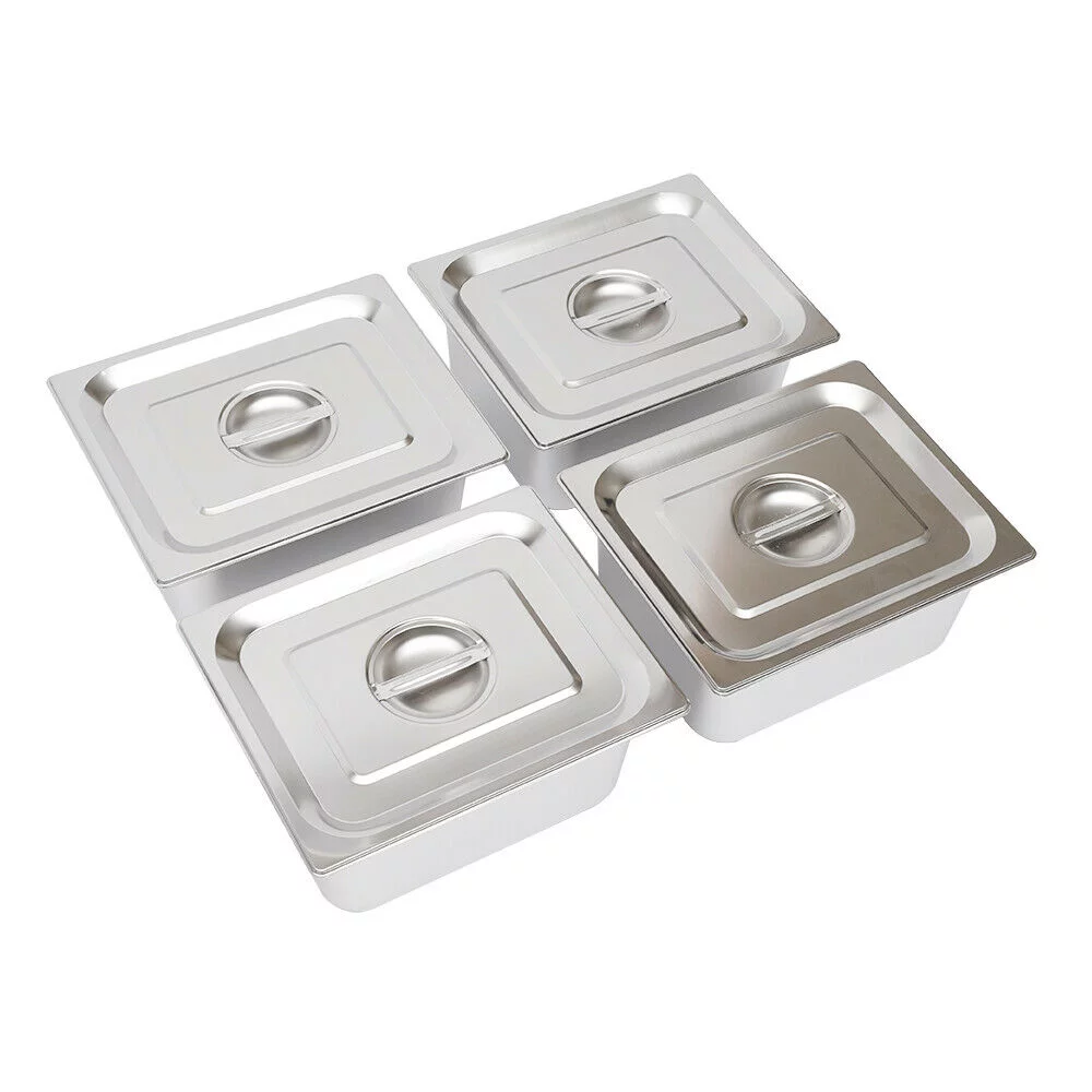 CNCEST Commercial Electric Bain Marie Commercial Food Warmer Buffet Steam Table Steamer Countertop