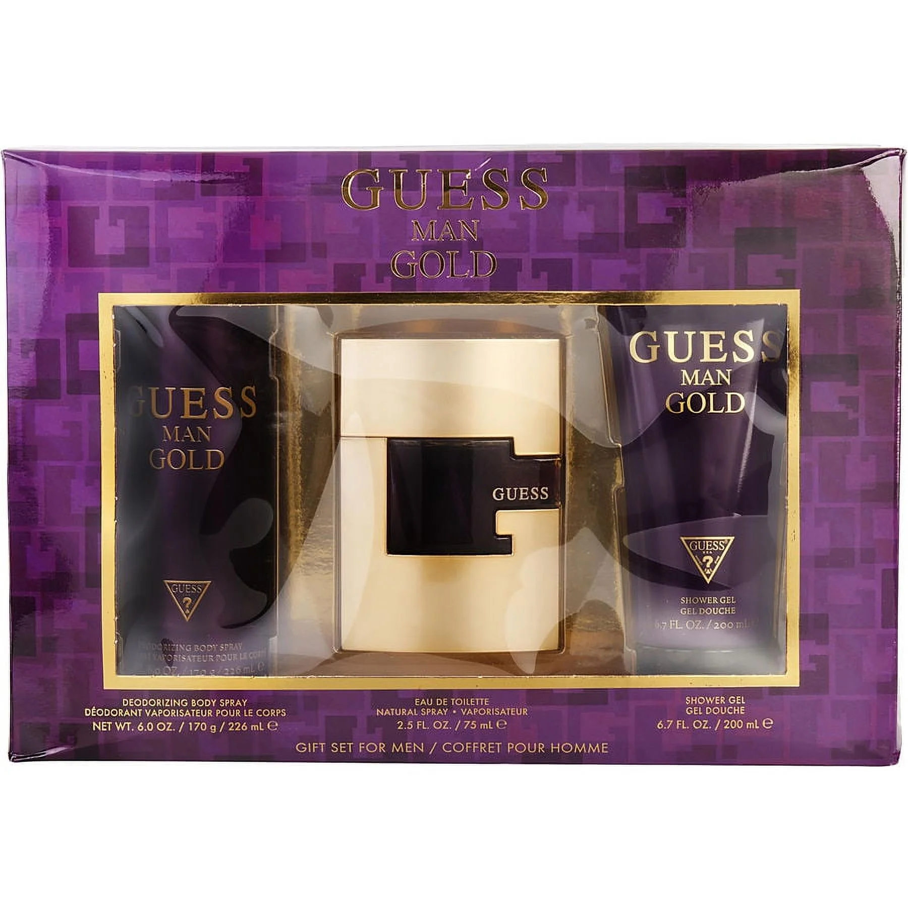 Guess Men's Gold Gift Set Fragrances 085715329387