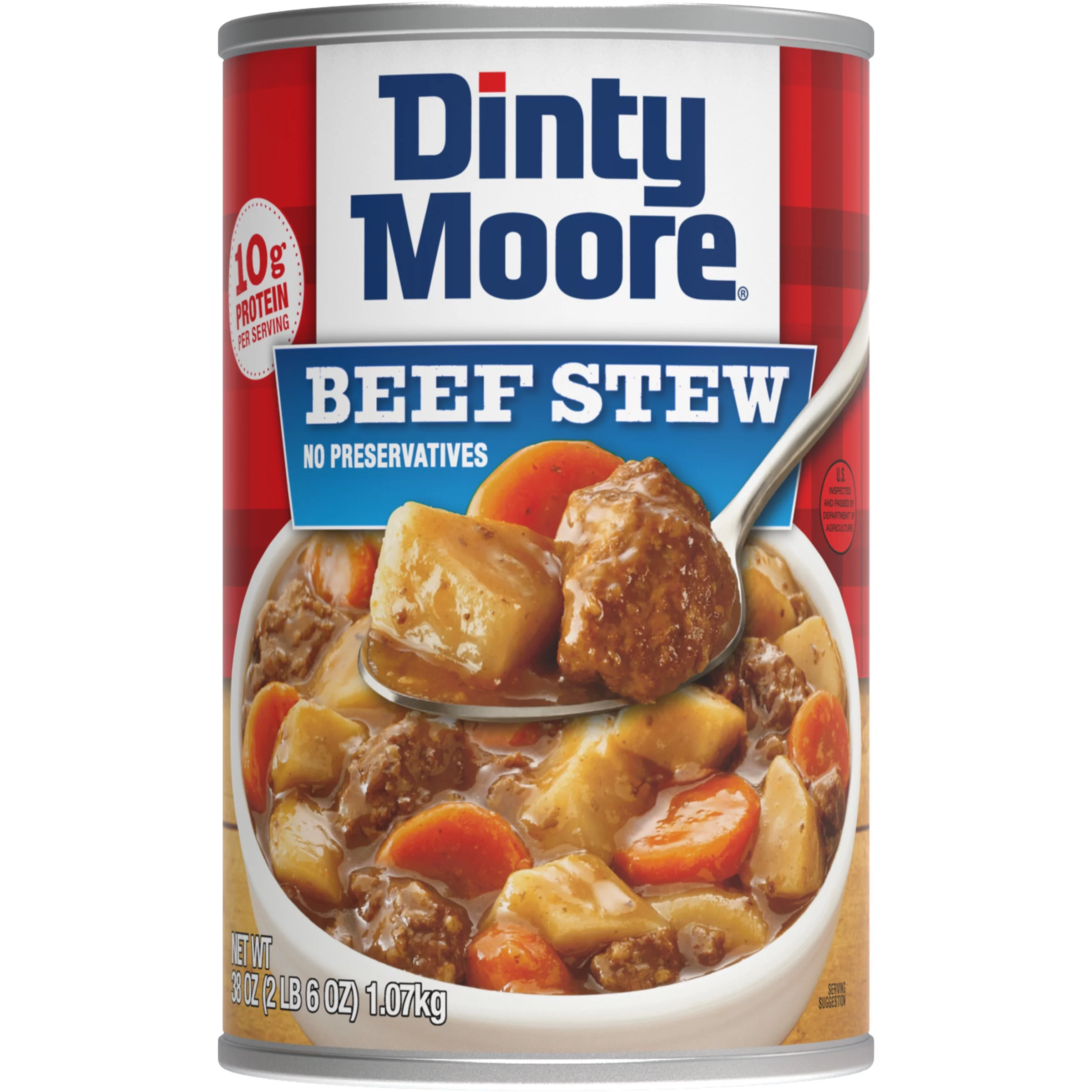 (6 pack) DINTY MOORE Beef Stew, Shelf-Stable, Steel Can 38 oz