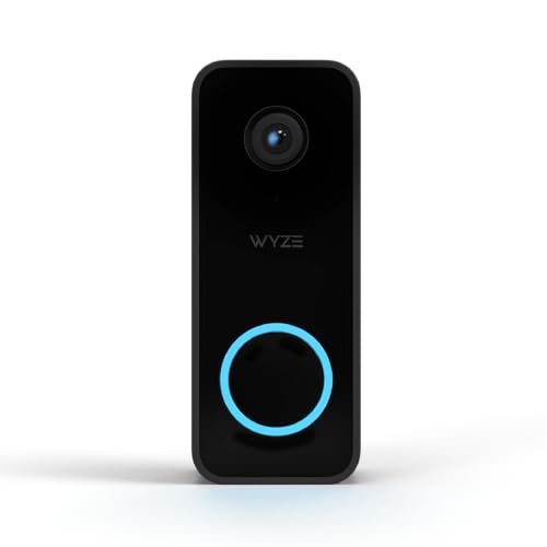 WYZE Video Doorbell v2, 2-Way Audio, 2K Video, Color Night Vision, IP65 Weather Proof, 24/7 Video Recording*, Package Monitor, Works with Alexa & Google Assistant, Wiring Required. Free Expert Setup