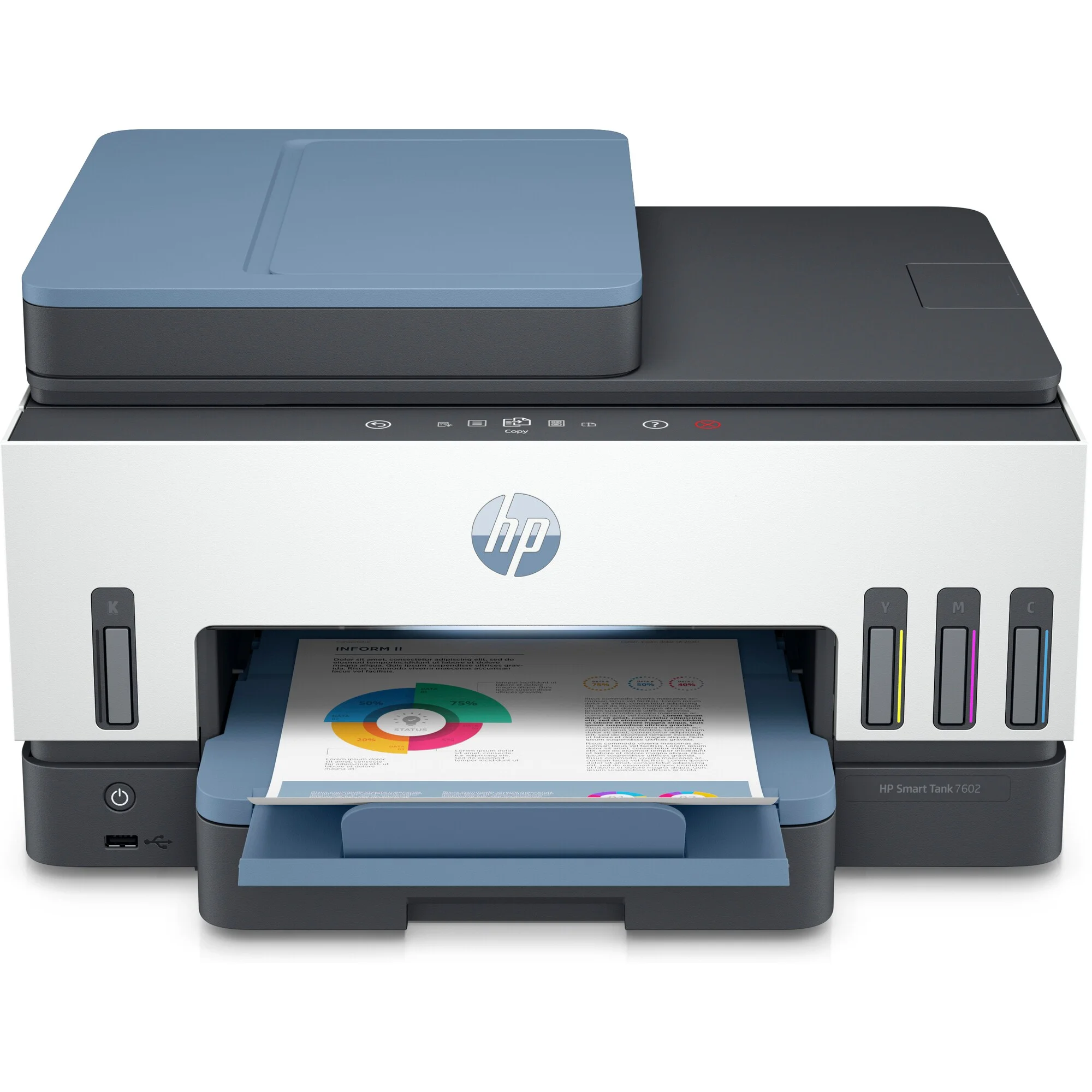 HP Smart Tank 7602e All-in-One InkJet Printer, Color Mobile Print, Copy, Scan,