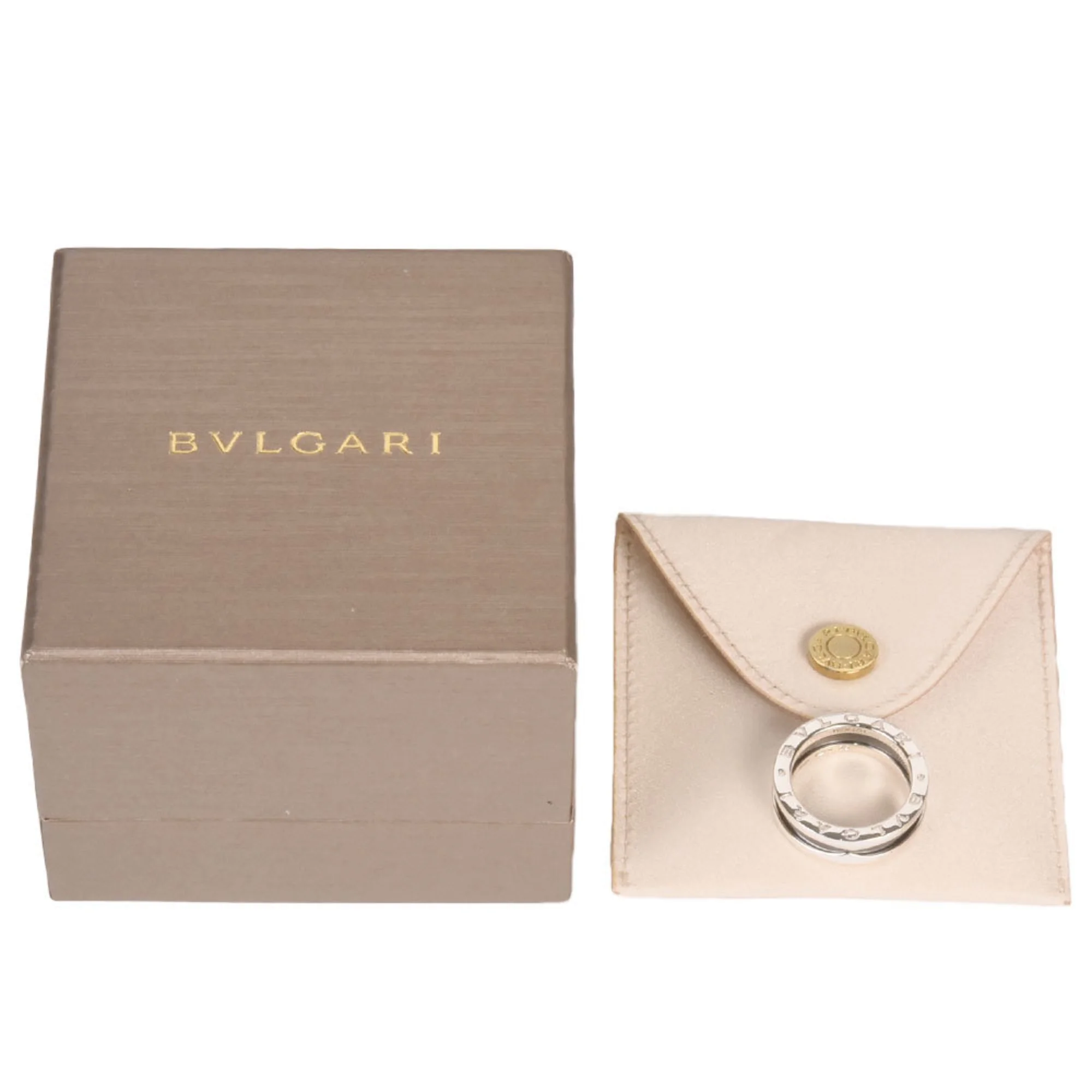 Pre-Owned Bulgari BVLGARI B Zero One Save the Children Ring SV925 Black Ceramic Silver #52 (Good)