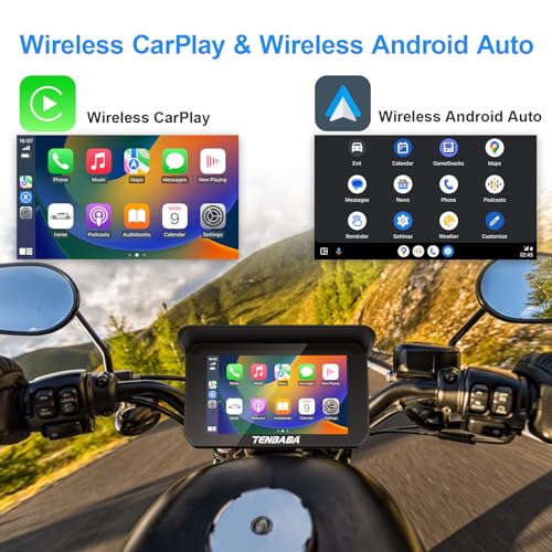 Motorcycle Carplay Screen, Wireless Apple CarPlay & Android Auto 5