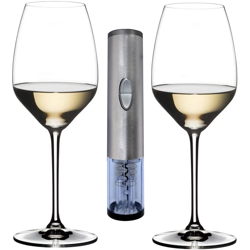 Riedel 4441/15 Extreme Riesling Glass Set of 2 Bundle with Hashub Goods Electric Wine Bottle Opener with Foil Cutter in Matte Gray
