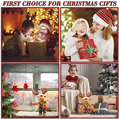 Dancing Rudolph The Red-Nosed Reindeer Animated Plush Toy Christmas Singing Stuffed Animals