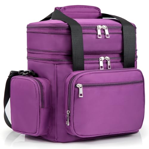 Expandable Tactical Lunch Box, Large Insulated Lunch Cooler Bag Heavy Duty Leakproof Lunch Pail for Men Adults Work Office Outdoor Picnic Trips,16L,Black