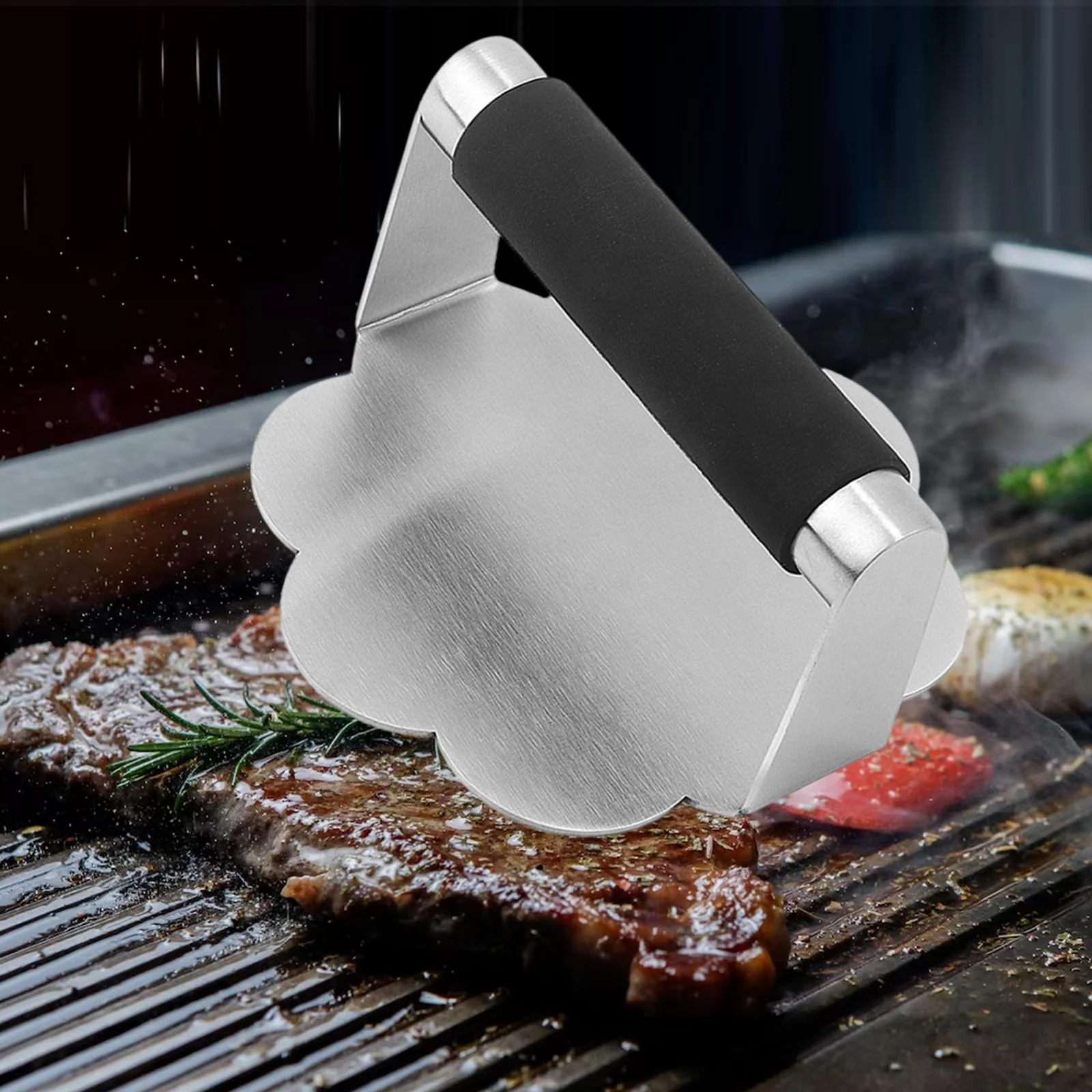 CUTICATE Kitchen Burger Press BBQ Press Burger Smasher Manual Flat Bottom Nonstick Meat Beef Burger Flat Cookie Presser for Grill Meat