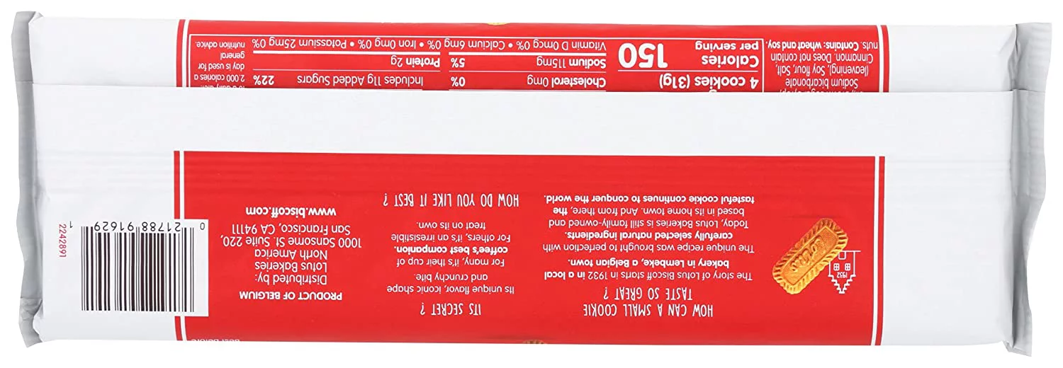 Lotus Biscoff Cookies -- 8.8 oz Pack of 4