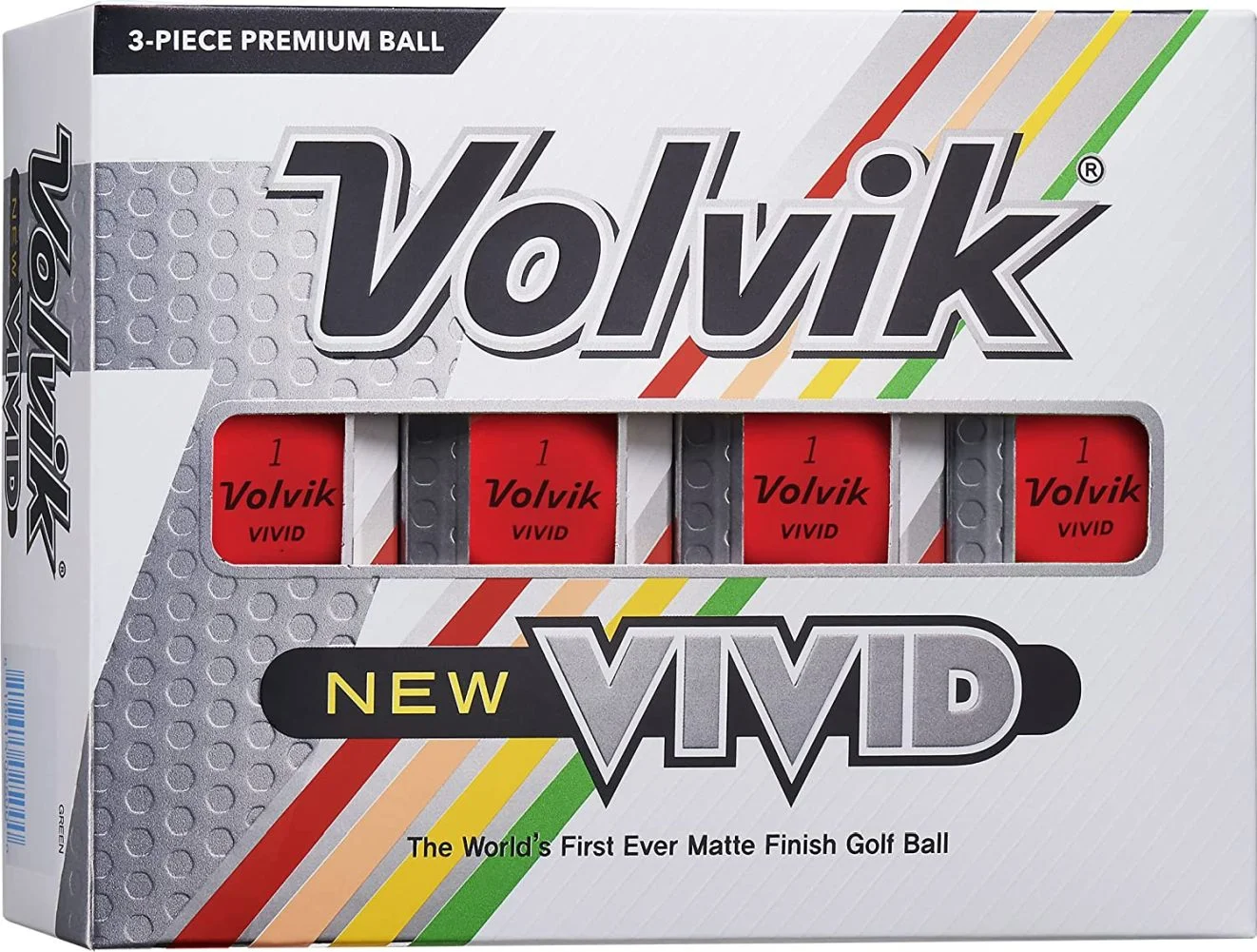 Volvik 2022 Vivid Golf Balls Matte Red 12pk