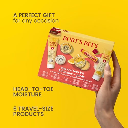 Burt's Bees Gifts Ideas - Classics Set, 6 Products in Giftable Tin – Cuticle Cream, Hand Salve, Lip Balm, Res-Q Ointment, Hand Repair and Foot Cream