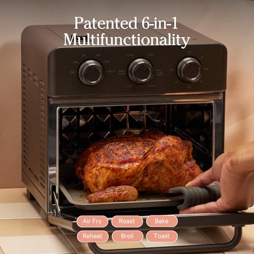 Our Place Wonder Oven | 6-in-1 Air Fryer & Toaster Oven with Steam Infusion | Compact, Countertop Friendly, Fast Preheat, Multifunctional | Air Fry, Toast, Roast, Bake, Reheat & Broil | Char