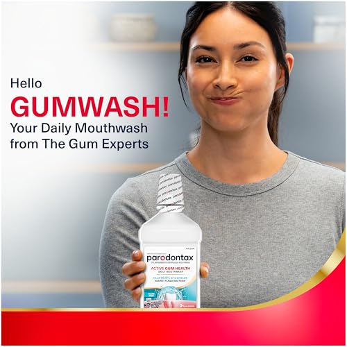 Parodontax Active Gum Health Mouthwash, Antiplaque and Antigingivitis Mouthwash, Mint, 3x16.9 Fl Oz