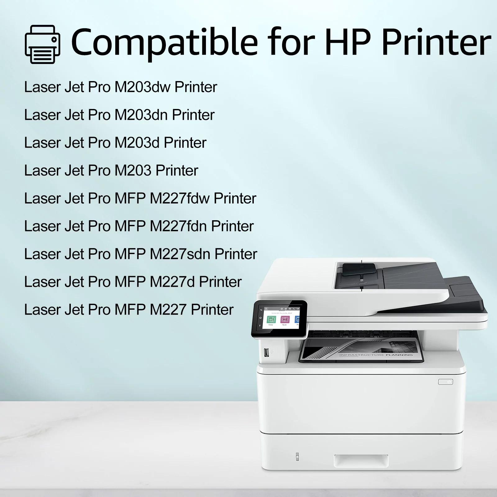 GREENCYCLE 6 Pack Compatible for HP 30A CF230A Black Toner Cartridge Replacement with LaserJet Pro M203dw, M203dn, M203d, Laserjet Pro MFP M227fdn, M227fdw, M227sdn Printer