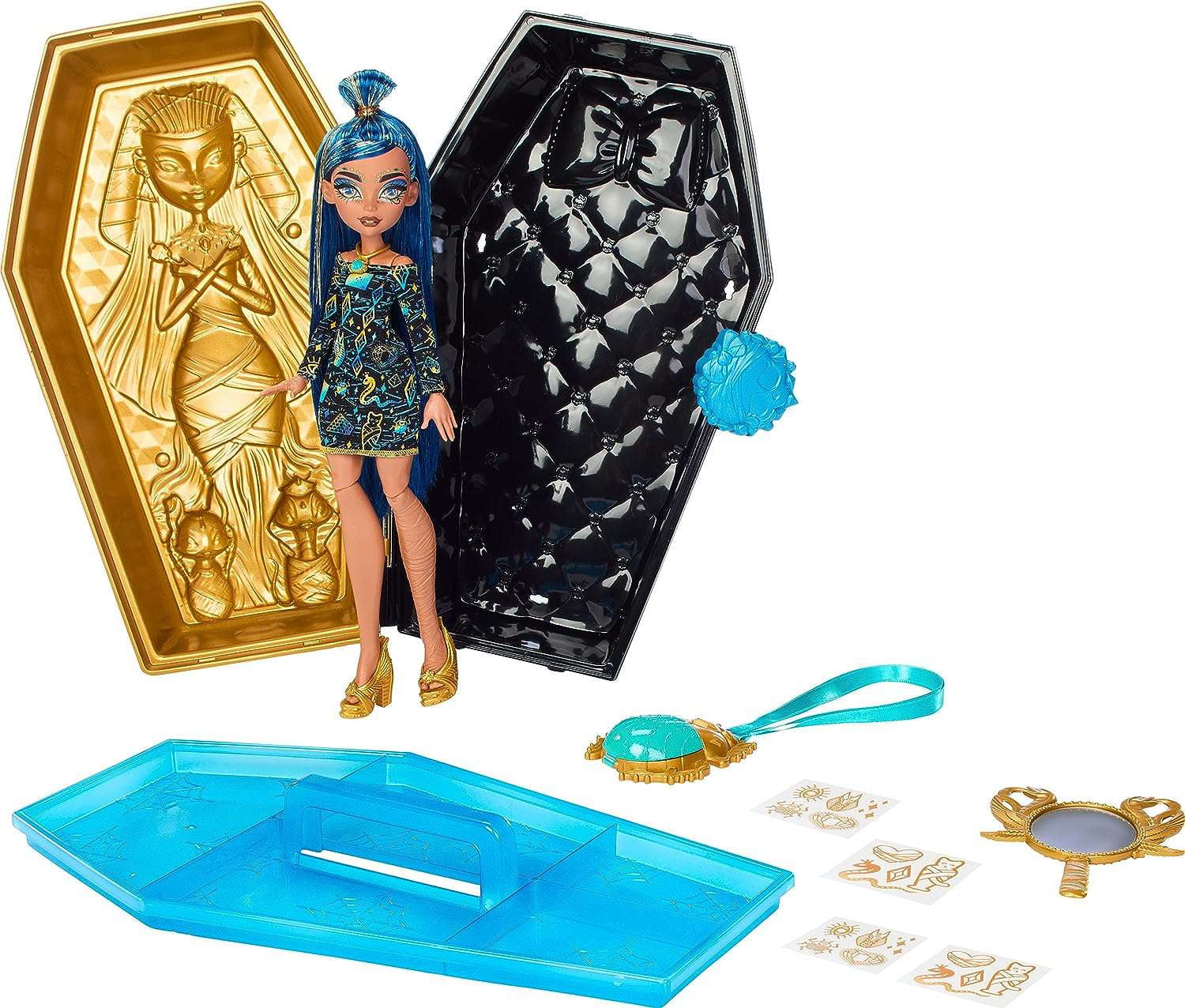 Monster High Cleo DeNile Boo-Jeweled Beauty Case Doll Play Set