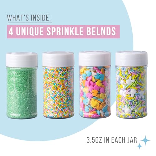 Sweets Indeed Christmas Sprinkles Mix – 10.90 oz Holiday Blend | Edible Jimmies, Nonpareils & Sugar Pearls for Decorating Christmas Cookies, Cakes, Cupcakes & Festive Desserts