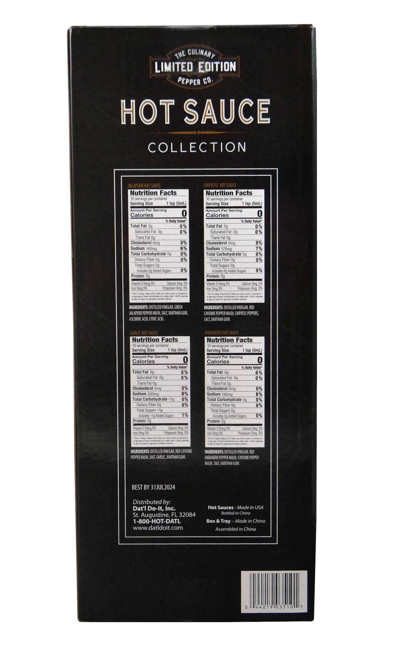 The Culinary Pepper Co. Limited Edition 4 Pack Hot Sauce Gift Set, 6.8 fl oz, 1 ct