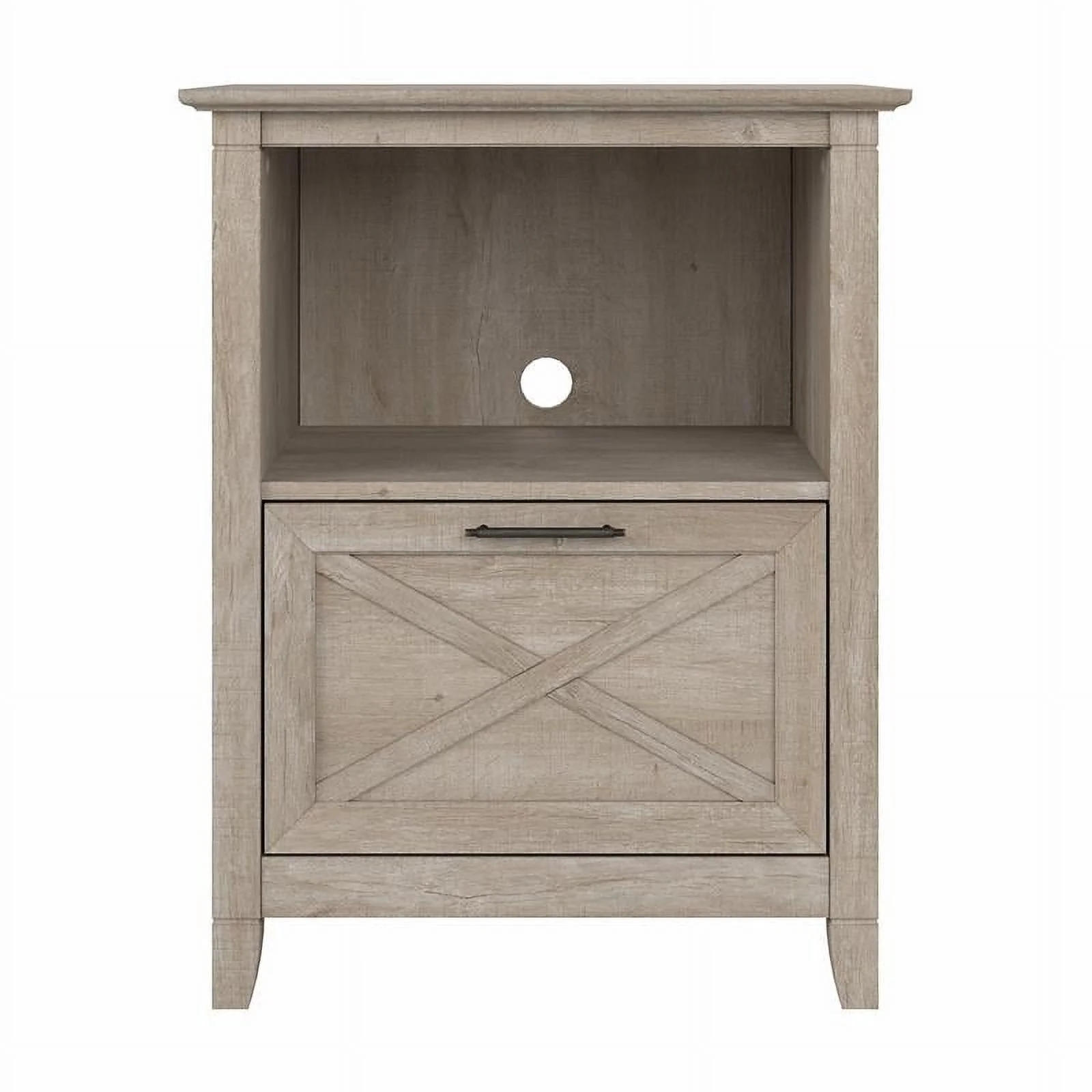 Urbanpro Lateral File Cabinet with Shelf in Washed Gray - Engineered Wood