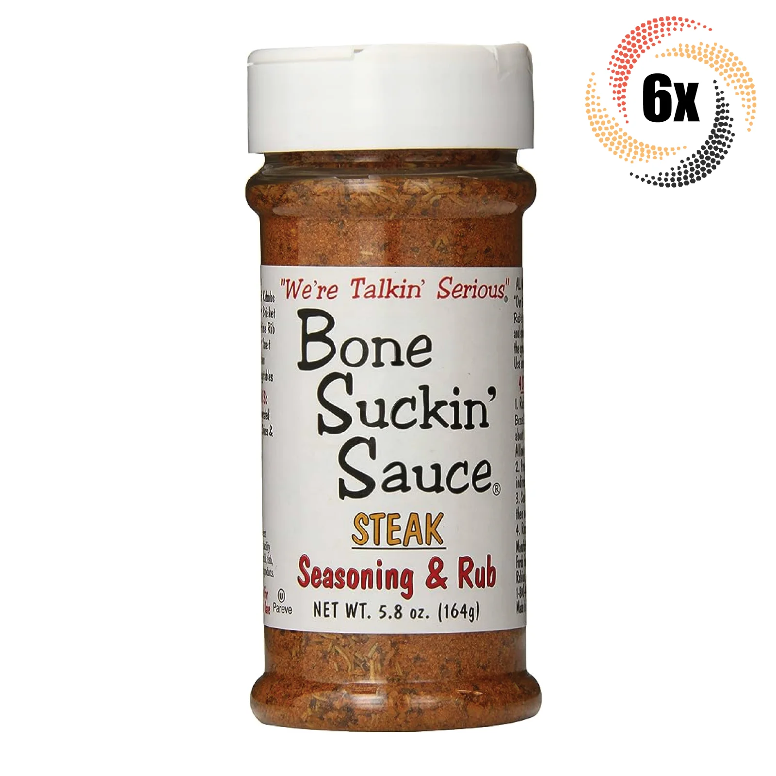 6x Shakers Bone Suckin' Sauce Steak Seasoning & Rub | 5.8oz | Fast Shipping