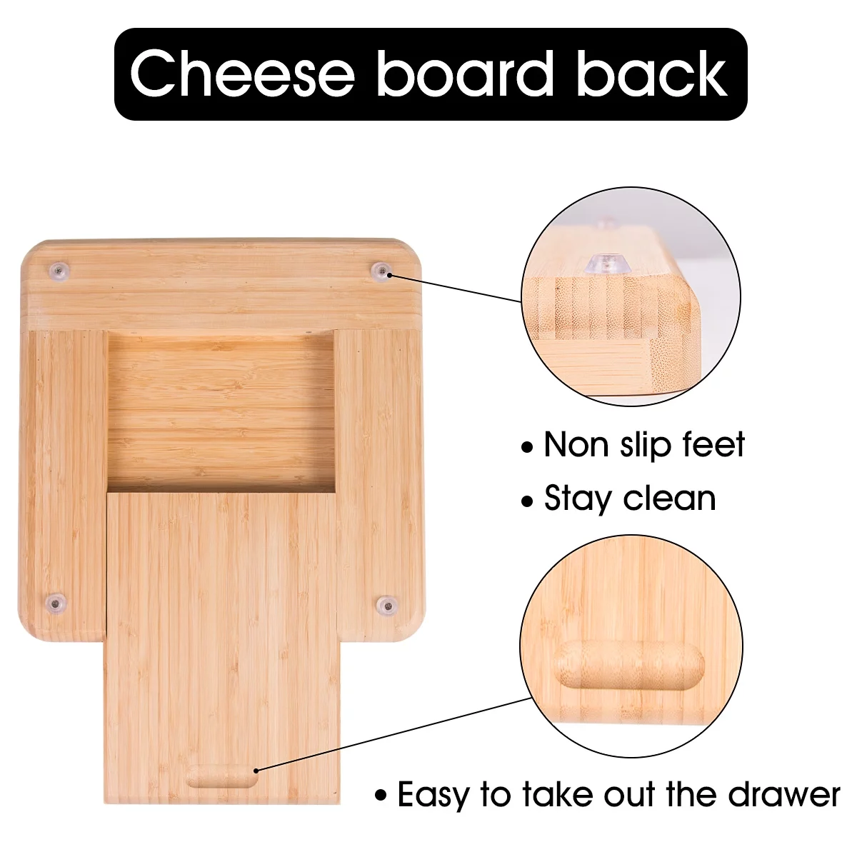 Cheese Board Gifts Set: Bamboo Large Charcuterie Boards, 4 Stainless Steel Cheese Knife & Serving Tray - Mothers Day Gift, Wedding Gifts, Housewarming Gift, Birthday Gifts