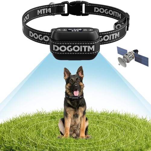 Wireless Dog Fence System, GPS Wireless Dog Collar with 3 Correction Mode, Pet Containment System with AI Smart Signal, Electric Dog Fence Collar for Outdoor Use Only(Beige)