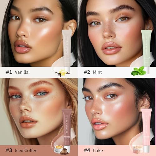 4 PCS Summer Special Lip Butter Balm - Ultra-Hydrating, Nourishing Lip Care with Natural Ingredients, Shea Butter & Olive Oil, Soothes & Softens Dry Lips (4PCS, 0.5 Fl Oz (Pack of 4))