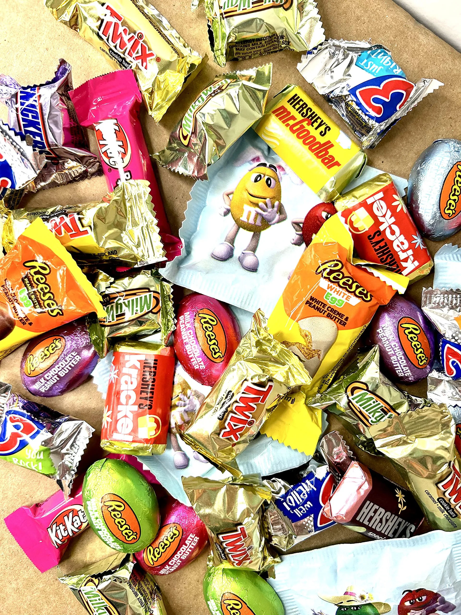 Pre Filled Chocolate Candy Plastic Easter Eggs with Free Unique Shopper Egg Token (100)