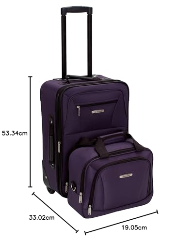 Rockland Fashion Expandable Softside Upright Luggage Set, Charcoal, 2-Piece (14/19)