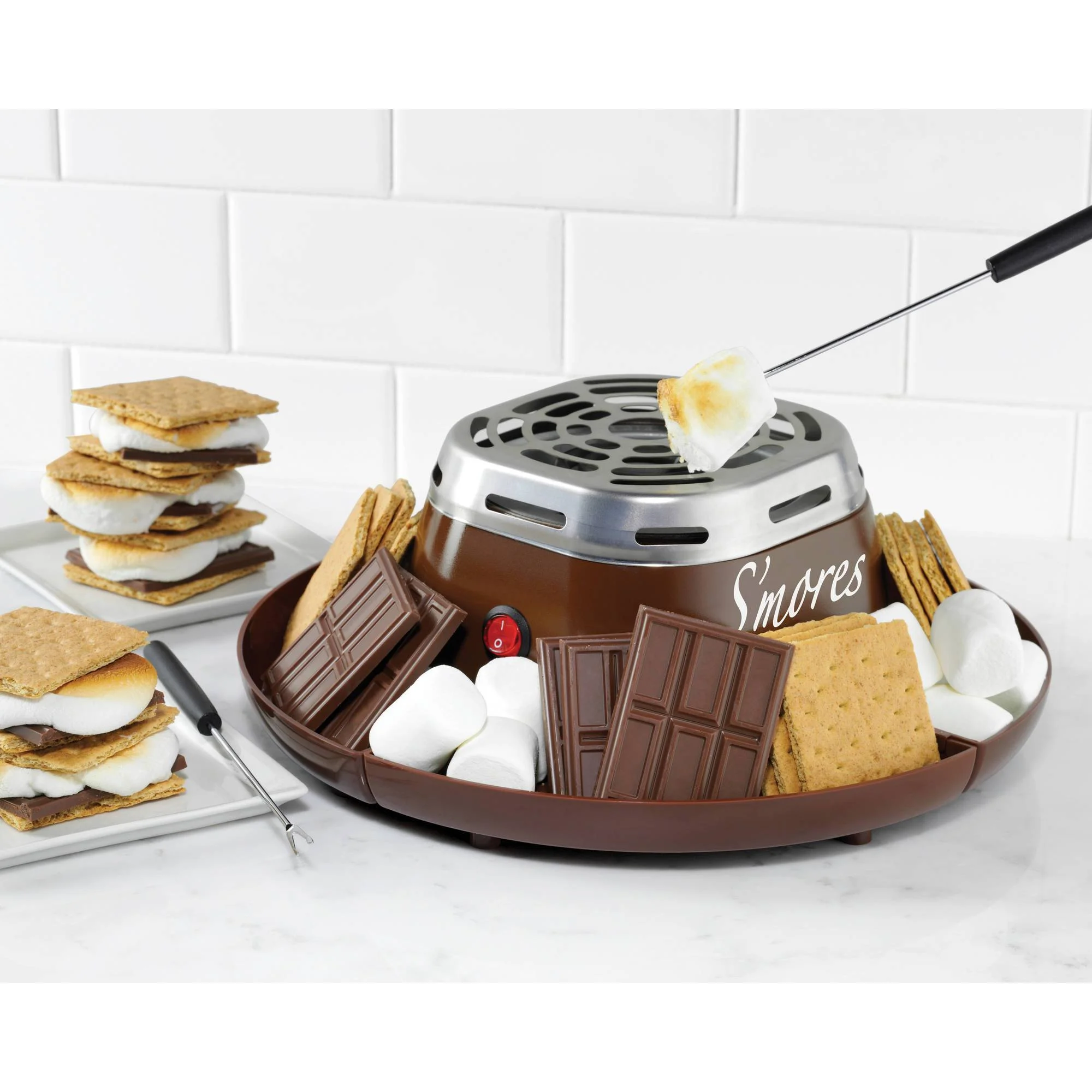 Nostalgia SMM200 Indoor Electric Stainless Steel S'mores Maker