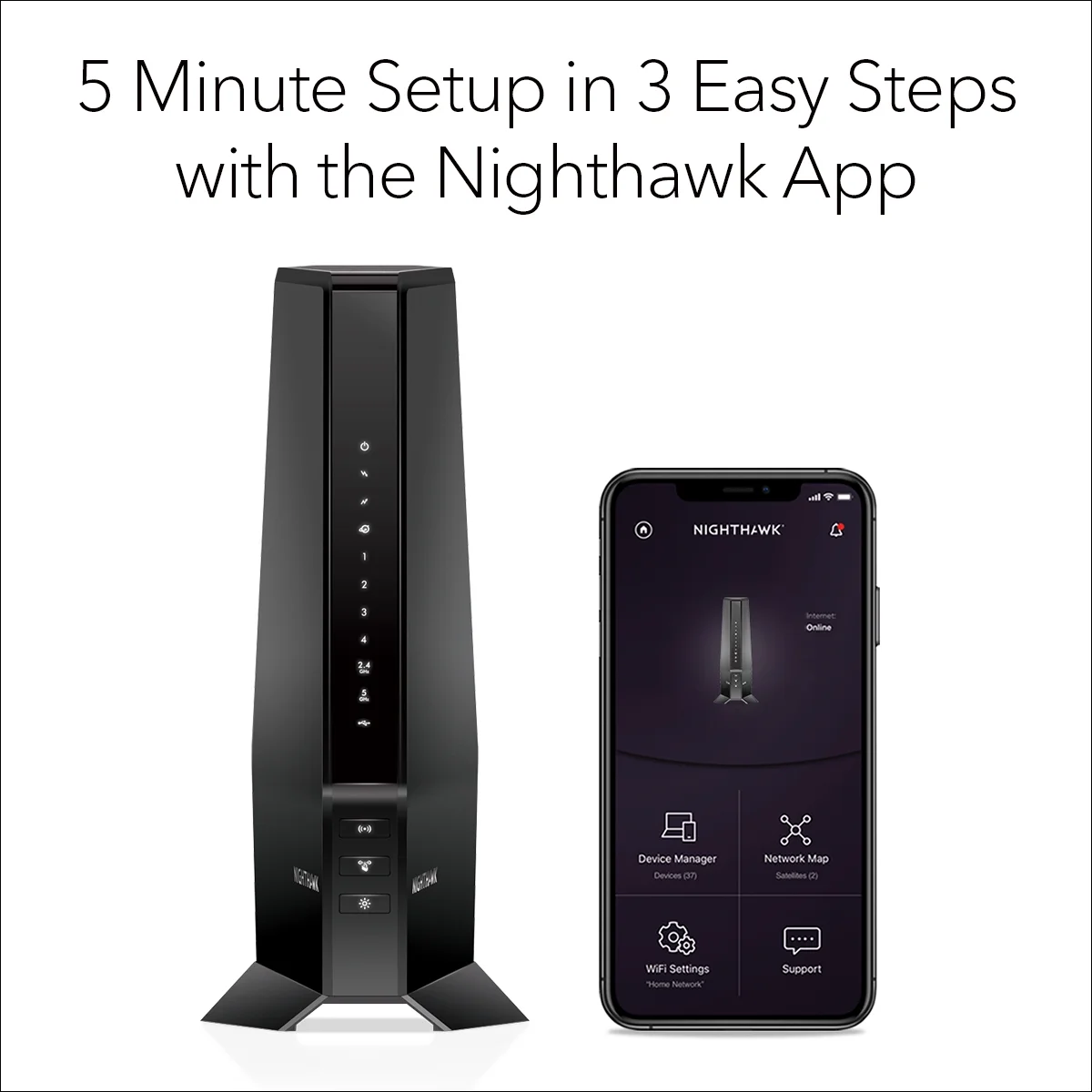 NETGEAR Nighthawk AX 6-Stream WiFi 6 DOCSIS 3.1 Cable Modem Router (CAX30-100NAS)