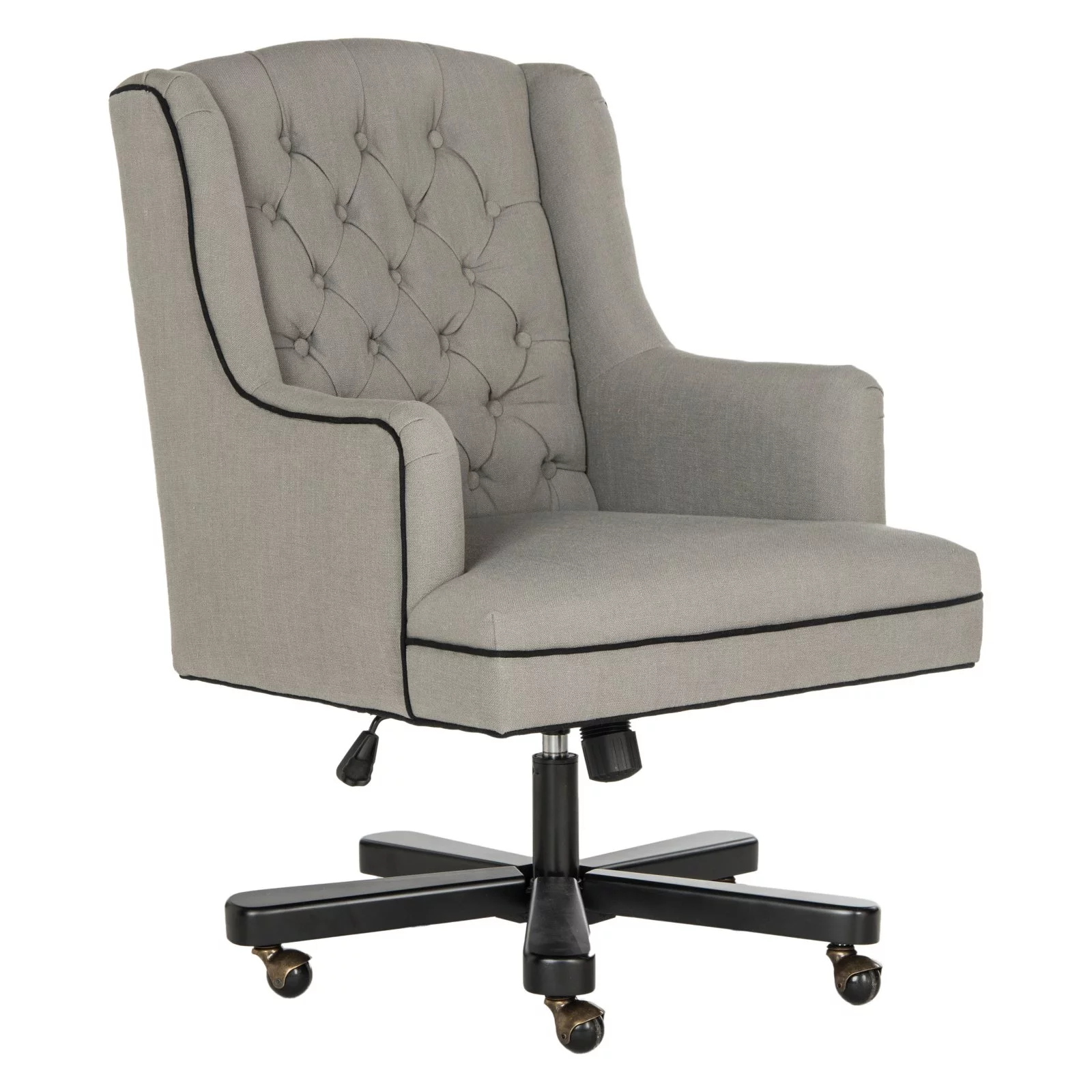Safavieh  Nichols Adjustable Swivel Granite/ Black Desk Chair - 26.4