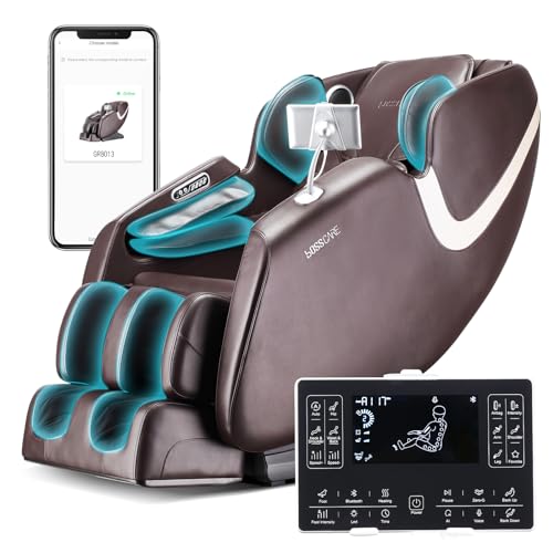 Full Body Airbag Massage Chair: 2025 Shiatsu Zero Gravity Massager Chairs - AI APP Control Back Heating - Relaxing Massaging Recliner for Friend Family