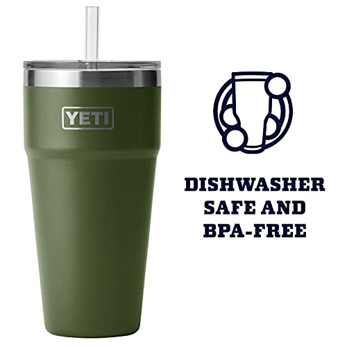 YETI Rambler 26 oz Straw Cup, Vacuum Insulated, Stainless Steel with Straw Lid