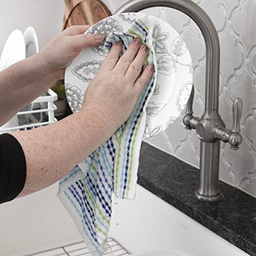 Ritz Pebble Bar Mop, Holiday Red-Green, 4 Towel Set