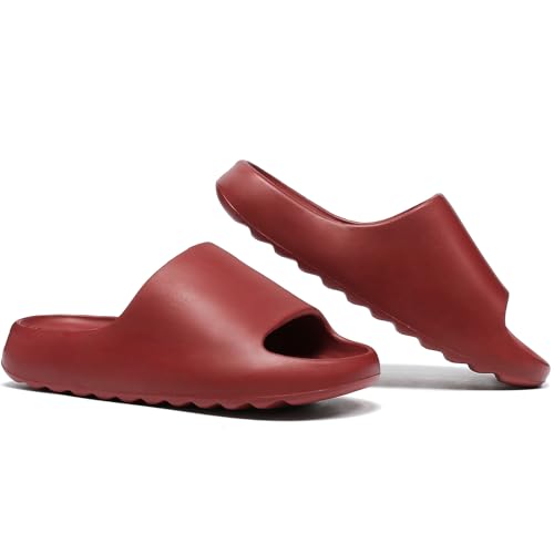 Cloud Slides for Women and Men, Platform Slides Slippers, Non-Slip Quick Drying Soft Lightweight Shower Shoes, Thick Sole Open Toe Slides Sandals for Indoor & Outdoor