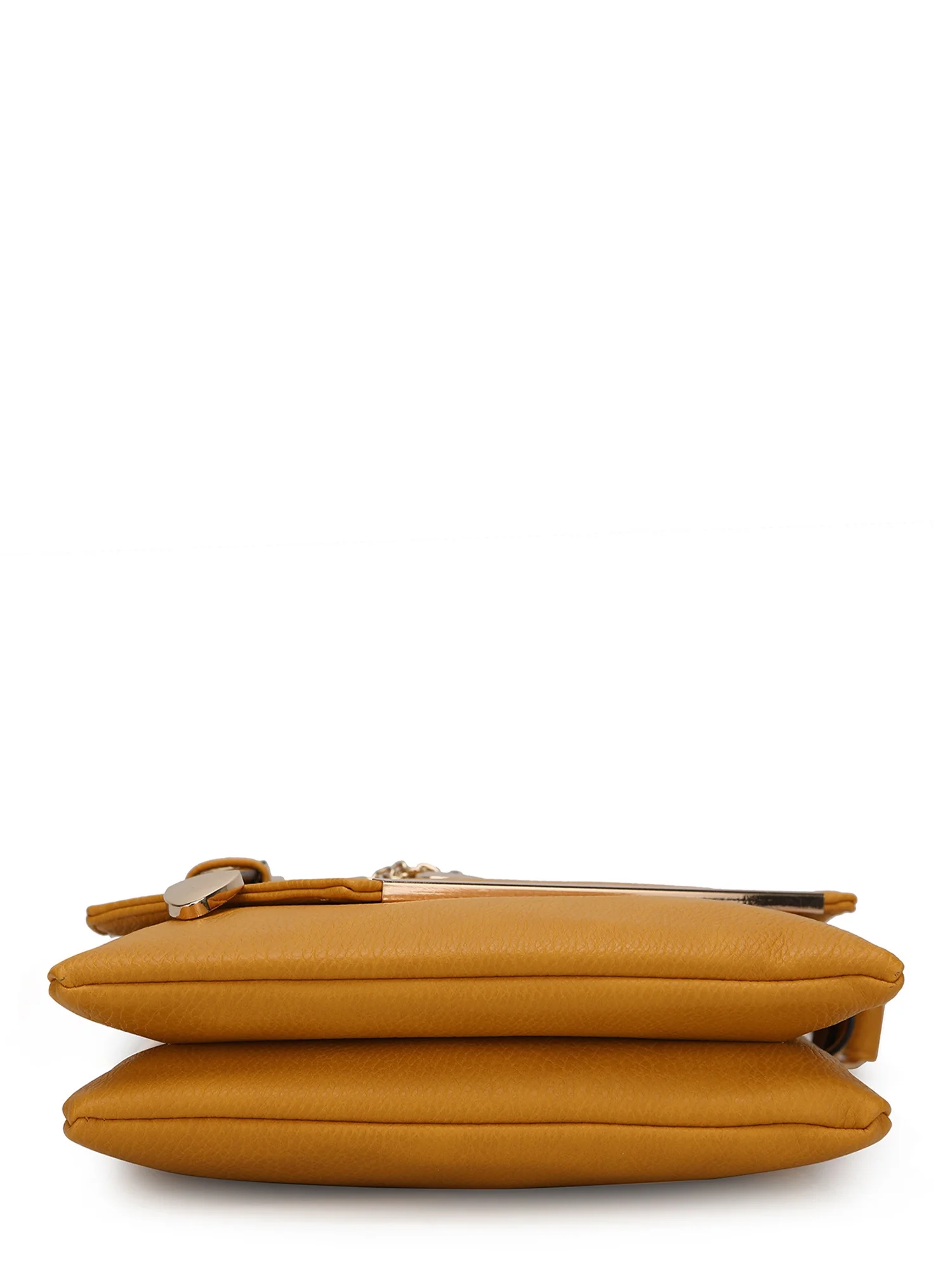 MKF Collection Women's Jasmine Vegan Leather Flap Top Crossbody Bag by Mia K., Mustard