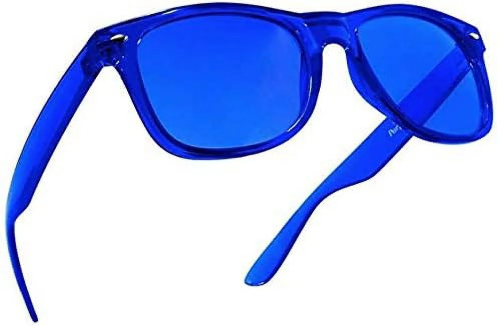 PURPLE CANYON Blue Color Therapy Mood Glasses Light Therapy Chakra Healing Glasses Chromotherapy Blue Glasses